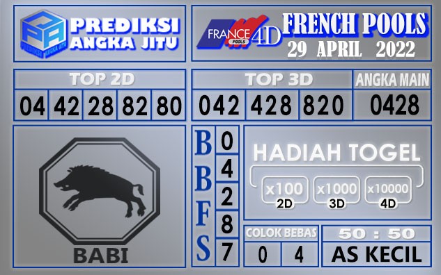 Prediksi Togel French hari ini 29 April 2022