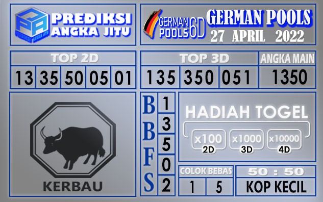 Prediksi Togel German hari ini 27 April 2022