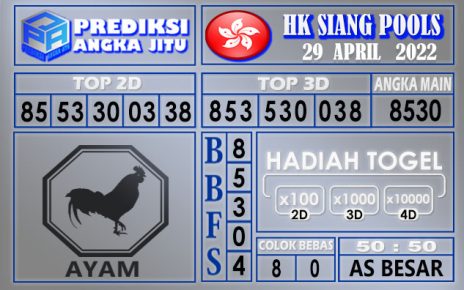 Prediksi Togel Hk siang hari ini 29 April 2022