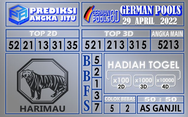 Prediksi togel German hari ini 29 April 2022