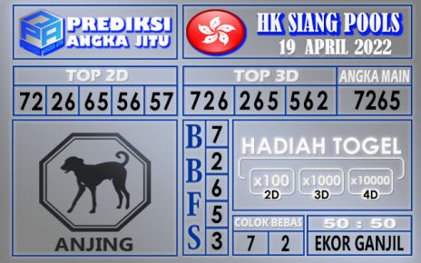 Prediksi togel Hk siang hari ini 19 April 2022