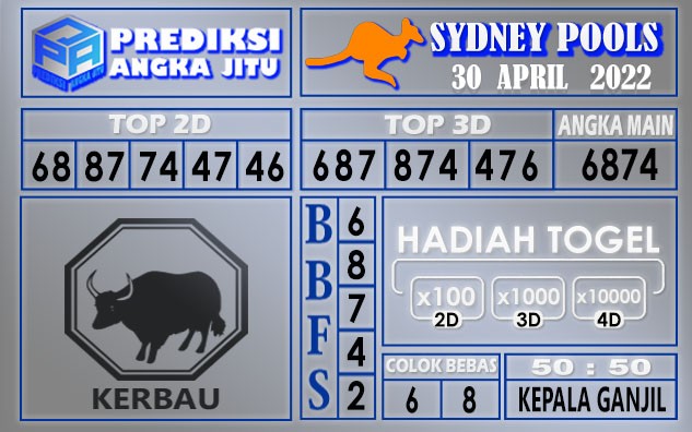 Prediksi togel Sydney hari ini 30 April 2022