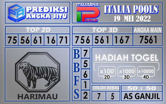 Prediksi Togel italia hari ini 19 mei 2022