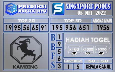 Prediksi Togel singapore hari ini 05 Mei 2022