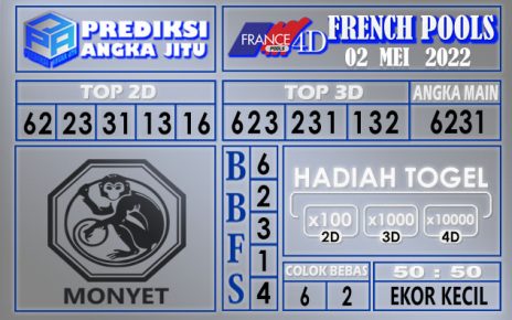 Prediksi togel French hari ini 02 Mei 2022