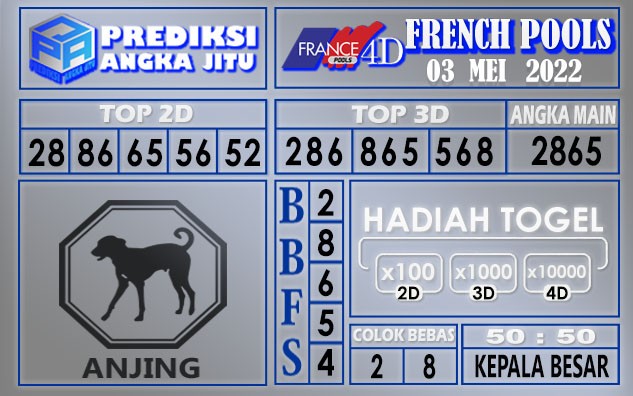 Prediksi togel French hari ini 03 Mei 2022