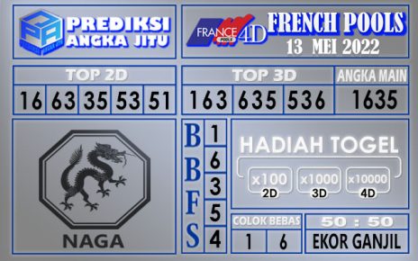 Prediksi togel French hari ini 13 Mei 2022