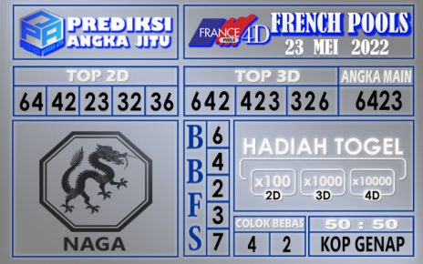 Prediksi togel French hari ini 23 Mei 2022