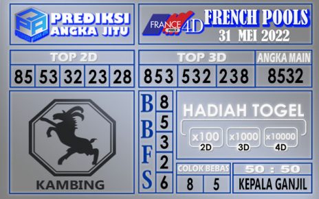 Prediksi togel French hari ini 31 Mei 2022