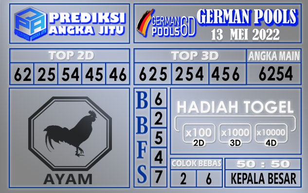 Prediksi togel German hari ini 13 mei 2022