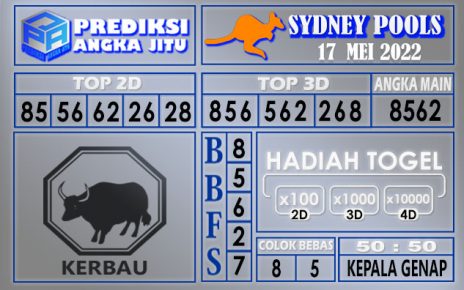 Prediksi togel Sydney hari ini 17 mei 2022