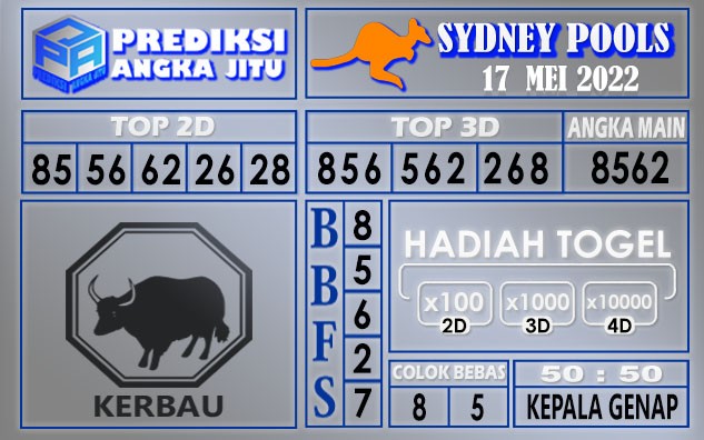 Prediksi togel Sydney hari ini 17 mei 2022