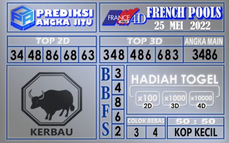 Prediksi togel french hari ini 25 Mei 2022