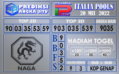 Prediksi togel italia hari ini 20 mei 2022