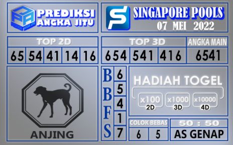 Prediksi togel singapore hari ini 07 Mei 2022