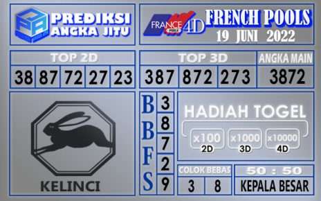 Prediksi togel French hari ini 19 Juni 2022