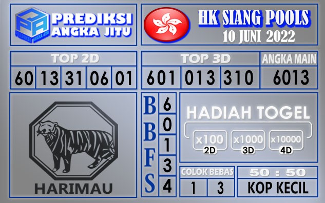 Prediksi togel Hksiang hari ini 10 juni 2022