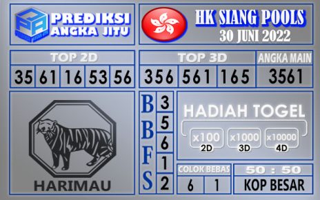 Prediksi togel Hksiang hari ini 30 juni 2022