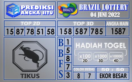 Prediksi togel brazil hari ini 04 juni 2022