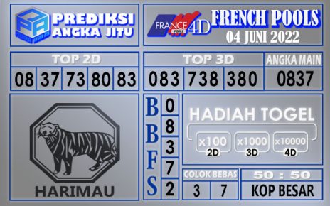 Prediksi togel french hari ini 04 juni 2022