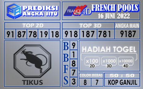 Prediksi togel french hari ini 15 juni 2022