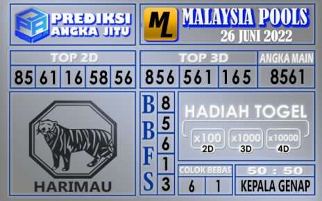 Prediksi togel malaysia hari ini 26 juni 2022