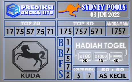 Prediksi togel sidney hari ini 03 juni 2022