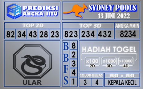 Prediksi togel sydney hari ini 13 juni 2022