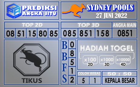 Prediksi togel sydney hari ini 27 juni 2022