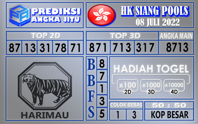 Prediksi togel Hk siang hari ini 08 juli 2022