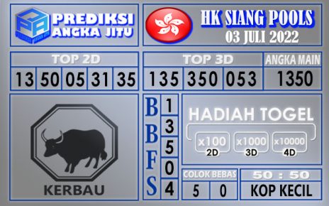 Prediksi togel Hksiang hari ini 03 juli 2022