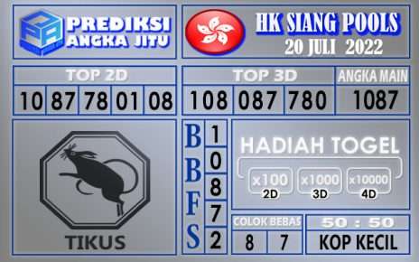 Prediksi togel Hksiang hari ini 20 juli 2022