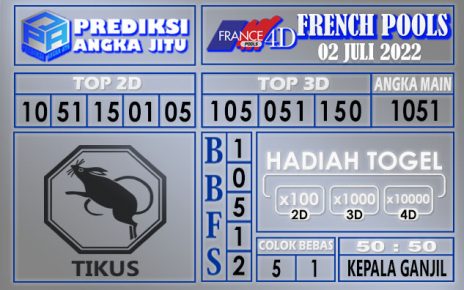 Prediksi togel french hari ini 01 juli 2022