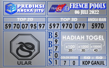 Prediksi togel french hari ini 05 juli 2022