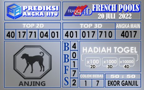 Prediksi togel french hari ini 19 juli 2022