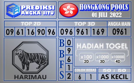 Prediksi togel hongkong hari ini 01 juli 2022