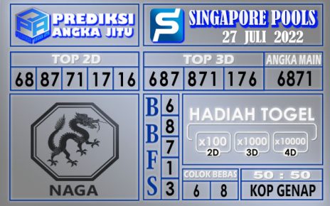 Prediksi togel singapore hari ini 27 juli 2022