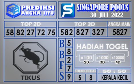 Prediksi togel singapore hari ini 30 juli 2022