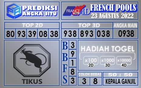 Prediksi Togel French Hari Ini 23 Agustus 2022