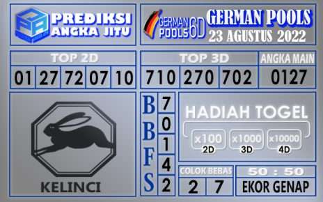 Prediksi Togel German Hari Ini 23 Agustus 2022