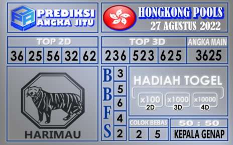 Prediksi Togel Hongkong Hari Ini 27 Agustus 2022