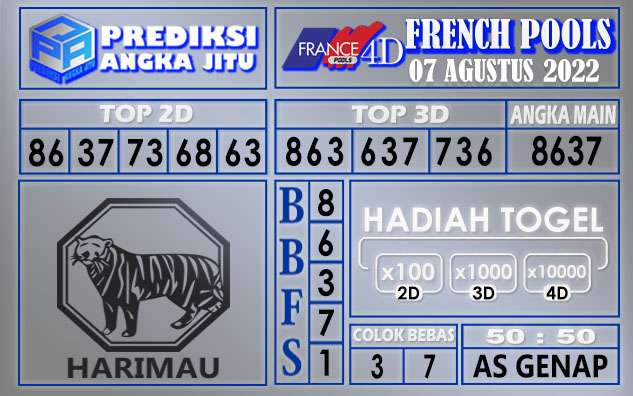 Prediksi togel french hari ini 06 agustus 2022