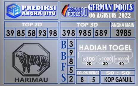 Prediksi togel german hari ini 05 agustus 2022