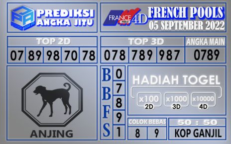 Prediksi togel french hari ini 04 september 2022