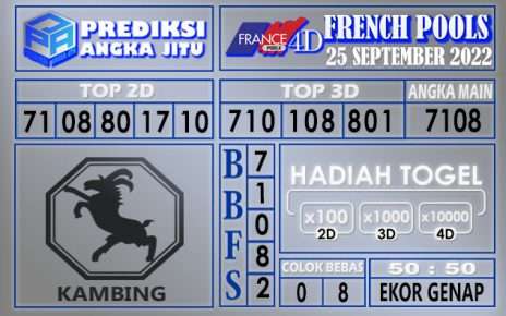 Prediksi togel french hari ini 24 september 2022