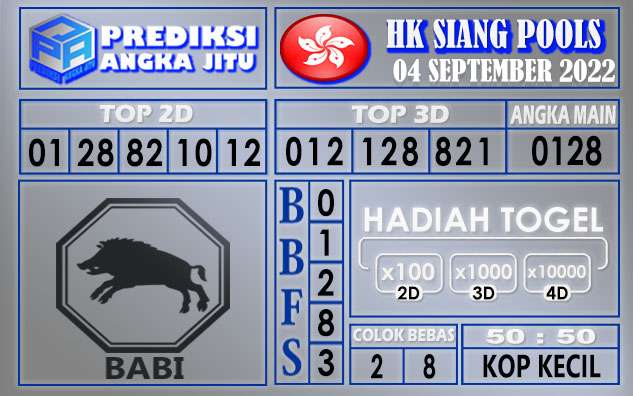 Prediksi togel hk siang hari ini 04 september 2022