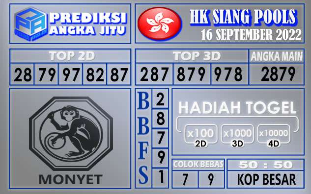 Prediksi togel hksiang hari ini 16 september 2022