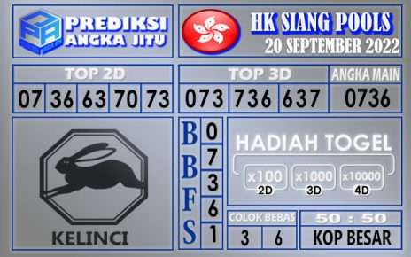 Prediksi togel hksiang hari ini 20 september 2022