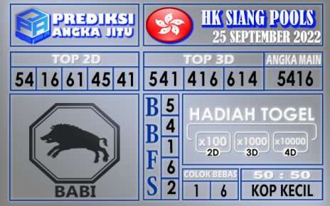 Prediksi togel hksiang hari ini 25 september 2022