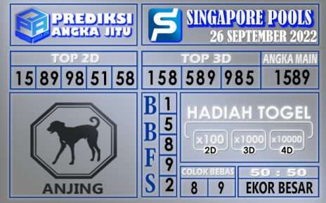 Prediksi togel singapore hari ini 26 september 2022